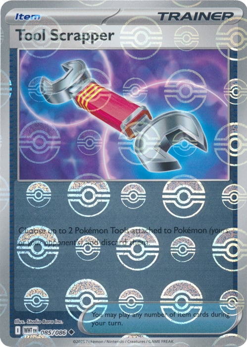 White Flare Tool Scrapper #85/86 Pokeball Holo